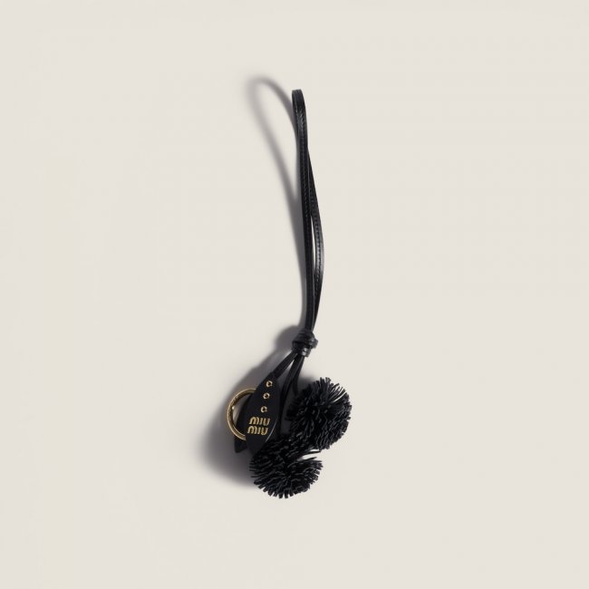 Miu Miu Leather key ring trick - Black Miu Miu Leather key ring trick - Black