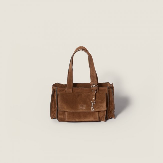 Miu Miu Utilitaire suede shopping bag Cocoa Brown Miu Miu Utilitaire suede shopping bag Cocoa Brown