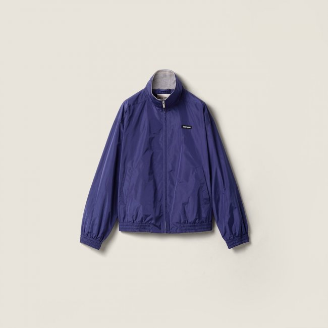 Miu Miu Technical poplin blouson jacket Royal Blue Miu Miu Technical poplin blouson jacket Royal Blue