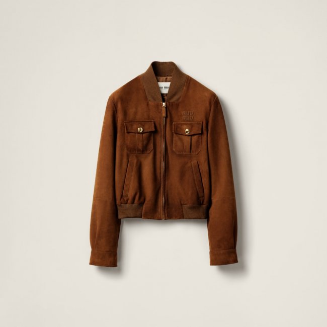 Miu Miu Waxed suede jacket Brandy Miu Miu Waxed suede jacket Brandy