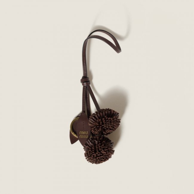 Miu Miu Trick leather keyring - Briarwood Miu Miu Trick leather keyring - Briarwood