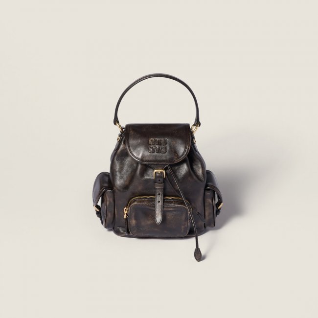 Miu Miu Leather backpack Coffee Miu Miu Leather backpack Coffee