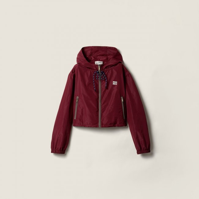 Miu Miu Technical fabric blouson jacket Amaranth Red / Maize Yellow Miu Miu Technical fabric blouson jacket Amaranth Red / Maize Yellow